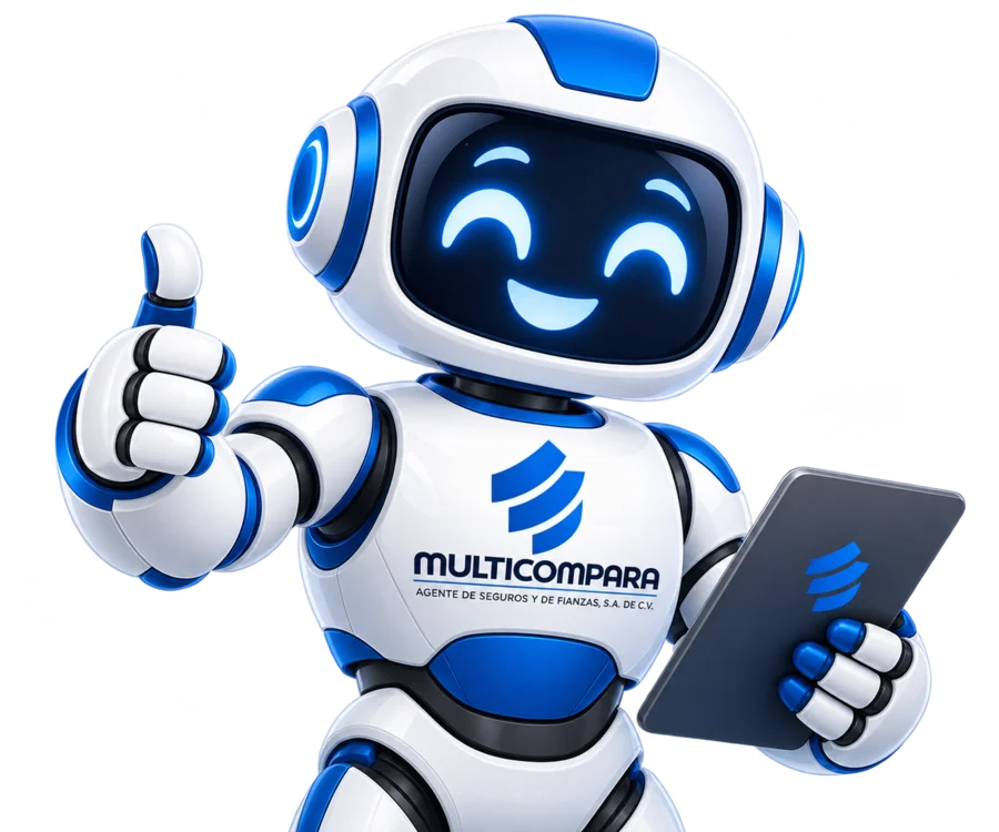 Robot de Multicompara con el pulgar arriba